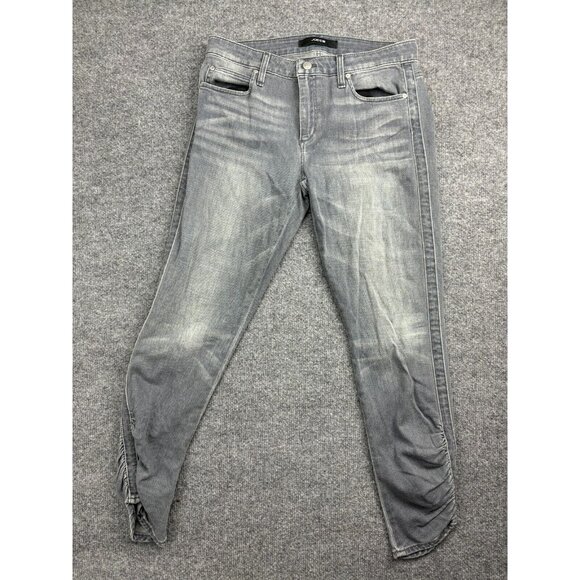 Joe's The Icon Jeans Women's W29 Gray Denim Mid Rise Skinny Ankle Ruched - Picture 1 of 8